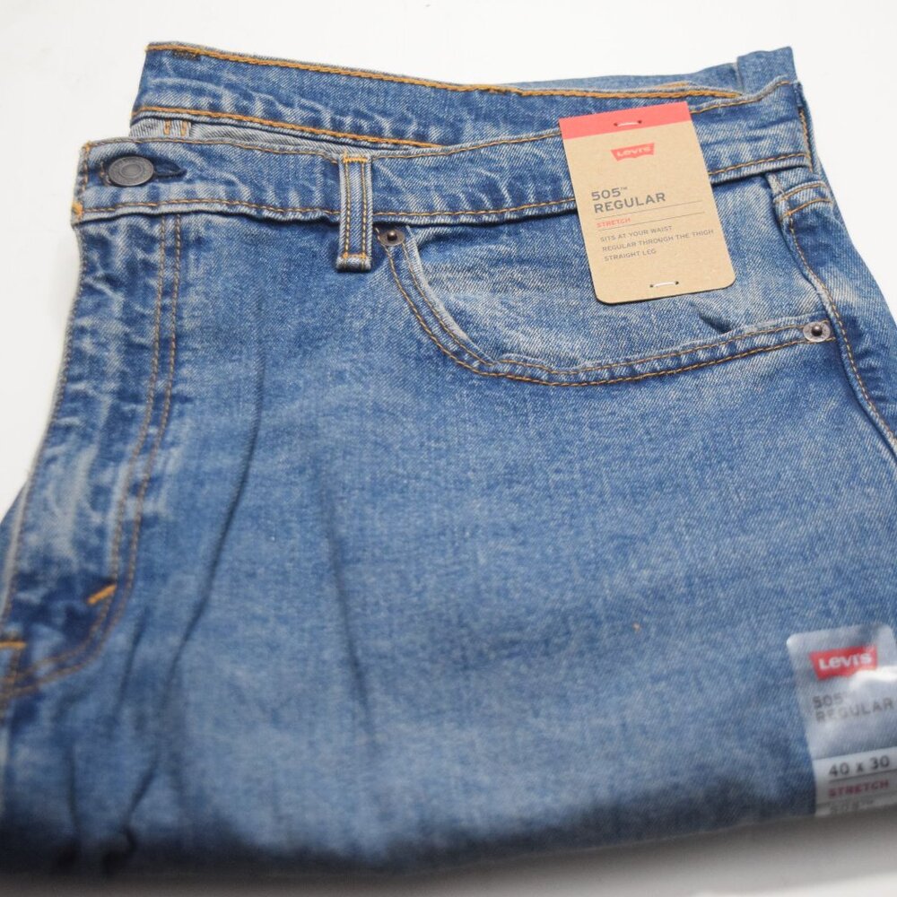 Levi's Men's 505 Regular Fit Stretch Jeans 30X32 #005051649